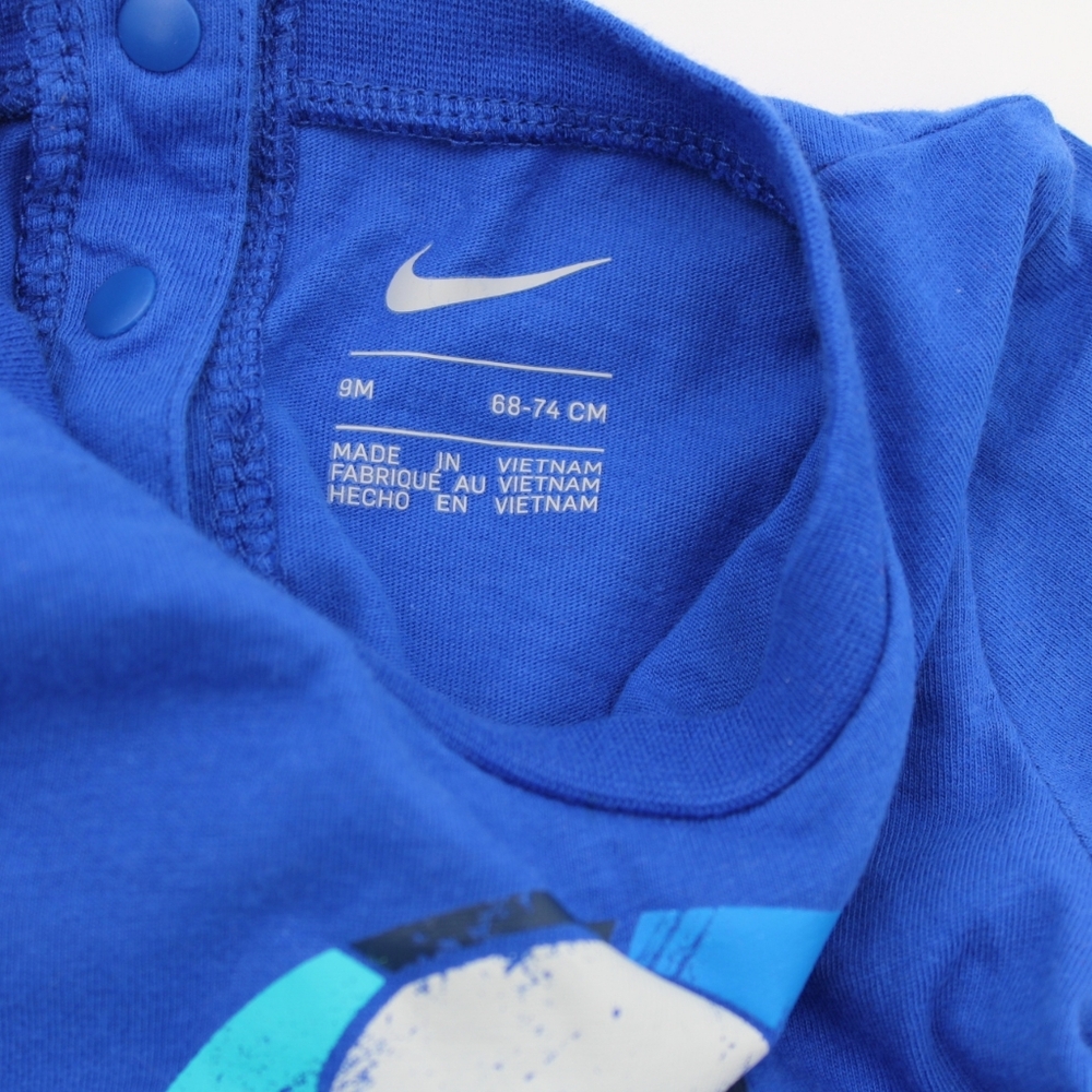 Nike Baby Blue Soccer Graphic Romper Jumper 9M - Picture 3 of 5